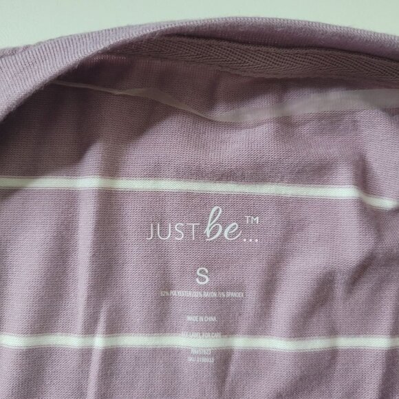 Just be‎ Shirt Striped Purple Soft Long Sleeve Womens S - Picture 6 of 9